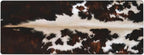 Gaming Mouse Pad, Large Non-Slip Rubber Base Mousepad, Keyboard Mouse Mat, Desk Pad with Stitched Edges, 31.5x11.8inch, Brown Cowhide