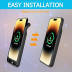 Battery Case for iPhone 14 Pro Max, Upgraded 10800mAh Rechargeable Portable Extended Battery Pack Supported Qi Wireless Charging Case Compatible with iPhone 14 Pro Max (6.7 inch) Charger Case (Black)