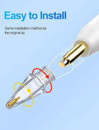 Replacement Pencil Tips for Apple Pencil Pro - 8 Pack Fine Point Metal Tip for Apple Pencil 2nd Generation and 1st Generation