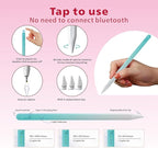 Stylus Pen for iPad,14Mins Fast Charge for Apple Pencil,Palm Rejection,Tilt Sensitivity, Pen for iPad11/10/9/8/7/6, Pro 12.9"/11"/13" M4, Mini 6/5, Air 5/4/3/11"-13" M2/M3 with Polishing Cloth