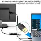VGA (Sources) to HDMI(Display) Adapter, 1080P Converter with Audio+USB Power from VGA Computer/Laptop to HDMI TV/Monitor, Male to Female(1ft)