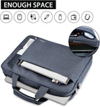 Ferkurn Laptop Case Sleeve 15.6 16 Inch Laptop Bag for Women Men Compatible with HP Envy Pavilion/Dell Inspiron XPS/Lenovo/Acer, Shoulder Strap Carrying Briefcase Computer Messenger Bag Case, Grey