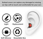 54 PCS Earbud Replacement Tips Silicone Earbud Tips Earbud Covers Fit for in-Ear Headphones (Inner Hole 3.8mm -5.1mm) Earbud Rubber Tips Ear Tips S M L