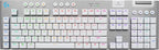 Logitech G915 X Lightspeed Wireless Mechanical Gaming Keyboard, Double-Shot PBT Keycaps, Fully Programmable Keys, RGB Backlit Mac/PC Gaming Keyboards, Aluminum Finish, GL Tactile Switches, White