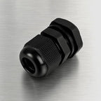 MGI SpeedWare 1/2" NPT Strain Relief Nylon Cord Grip Cable Glands, Black Plastic Grommet 100-Pack