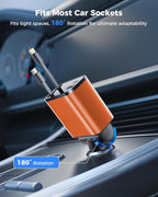 [2024 Upgraded] 4 in 1 Retractable Car Charger, SUPERONE Smaller Fast Car Phone Charger 69W with Cord, USB C and iPhone Car Charger Adapter, Compatible iPhone 15/15 Pro Max/14/13/12/11, Sumsung