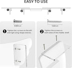 Dual Monitor Stand Riser, Wing-Shaped Sturdy Desktop Wood Stand for 2 Monitors, White Riser for Laptop, PC, Computer