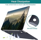 Teryeefi Compatible with MacBook Pro 13 inch Case M2 M1 2024, 2023, 2022-2016（A2251 A2289 A2159 A1989 A1708 A1706 with Touch Bar, Plastic Hard Shell Cover for 13" MacBook Pro, Forest Landacpe