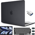 CISSOOK Laptop Hard Shell Case for MacBook Air 13.6 inch M2 A2681, M3 A3113, 2022, 2024, Black, Protective & Scratch Resistant