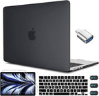 CISSOOK Laptop Hard Shell Case for MacBook Air 13.6 inch M2 A2681, M3 A3113, 2022, 2024, Black, Protective & Scratch Resistant