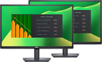 Dell 24" FHD VA (1920x1080) 60Hz Flicker Free Monitor, Anti-Glare Display, 1 x DisplayPort, 1 x VGA, VESA Mount (100x100mm), Ideal for Home & Business, Black Color (2025 Latest Model) (2 Pack)