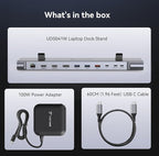 TobenONE USB-C Docking Station 3 Monitors & Dual Monitor,Laptop Dock Stand with 100W GaN III Charger, 2.5Gbps Ethernet,2 HDMI & DP (Single 4K@120Hz), 6 USB Ports for Dell/Hp/Lenovo