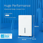 hOmeLabs 32 Pint Wi-Fi Dehumidifier for up to 4,500 Sq Ft Rooms (MAX 80 Pint at 95°F, 90% RH) – High-Efficiency Moisture Removal with Auto Shut-Off and Quiet, Portable Operation