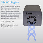 USB 3.2 (10Gbps) Type-C 2 Bay 2.5 Inch and 3.5 Inch SATA Hard Drive + 2 Bay M.2 NMVe Combo External Hard Drive Enclosure
