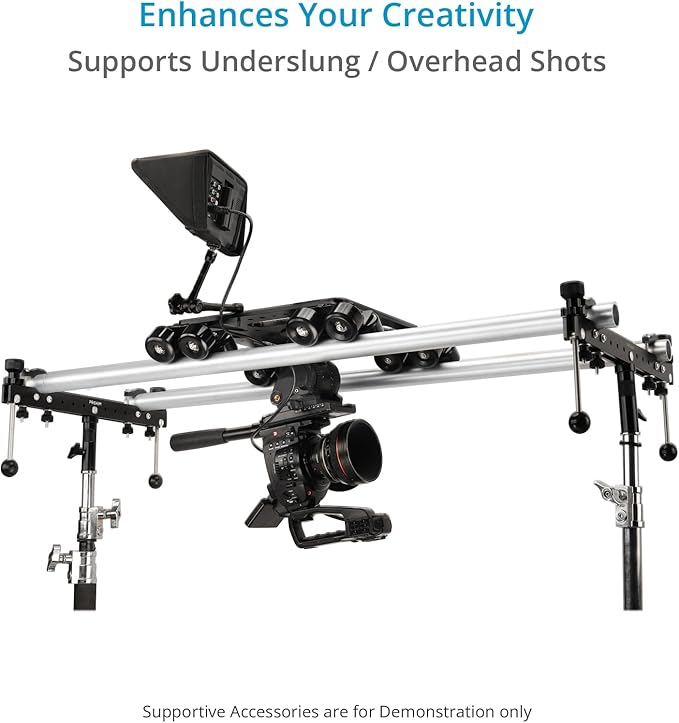 PROAIM Breeza Video/Film Solid Camera Dolly Slider with Track End. Adapts Mitchell, Flat, 75mm & 100mm Camera Heads & Light Cranes. Overslung/Underslung Operations - Hi-hat/Low-hat Mode (DL-BRZA-01)