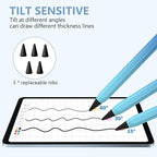 Stylus Pen for iPad 2018-2023 with Palm Rejection, Active Pencil for iPads 10th/9th/8th/7th/6th, for iPad Pro 11/12.9 inch, for iPad Air 5th/4th/3th Gen, for iPad mini 6th/5th Gen(Gradient Blue)