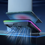 RGB Gaming Laptop Cooling Pad with Two Turbo Fan, Rapid Cooling for 15.6-19.3" Laptops, Variable Speed Control, 6 Adjustable Heights A5