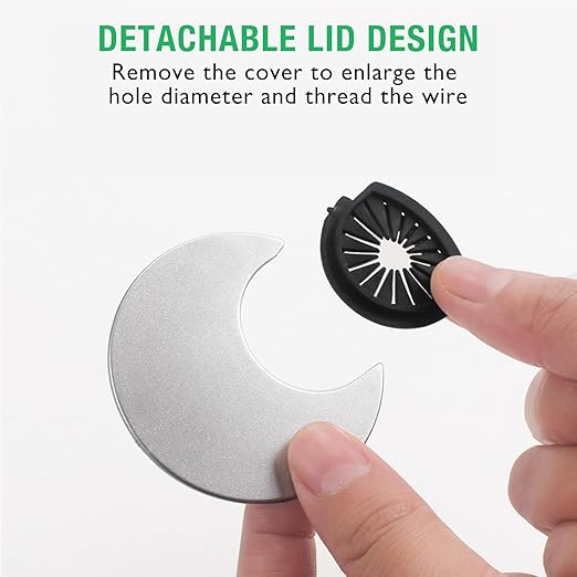 5 Pcs Desk Grommet 2-1/16" / 53 mm, Desk Cord Hole Cover, Cable Grommet ABS Plastic, Desk Hole Grommet for Home & Office Pc, Detachable Cable Cord Organizer-Silver Sand