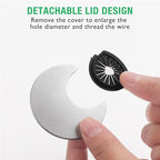 2 Pcs Desk Grommet 2-3/8" / 60 mm, Desk Cord Hole Cover, Cable Grommet ABS Plastic, Desk Hole Grommet for Home & Office Pc, Detachable Cable Cord Organizer-Silver Sand