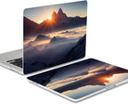 Batianda Design Case for M1 MacBook Air 13 Inch Model A2337 A2179 A1932 2021 2020 2019 Release,3D Painted Landscape Series Hard Shell with Keyboard Cover & Screen Protector, Sunrise