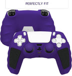 SIKEMAY Anti-Slip PS5 Controller Skin, Soft Thicken Non-Slip Silicone Gel Protective Cover Case for PlayStation 5, 2 Pack with 8 x Thumb Grip Caps