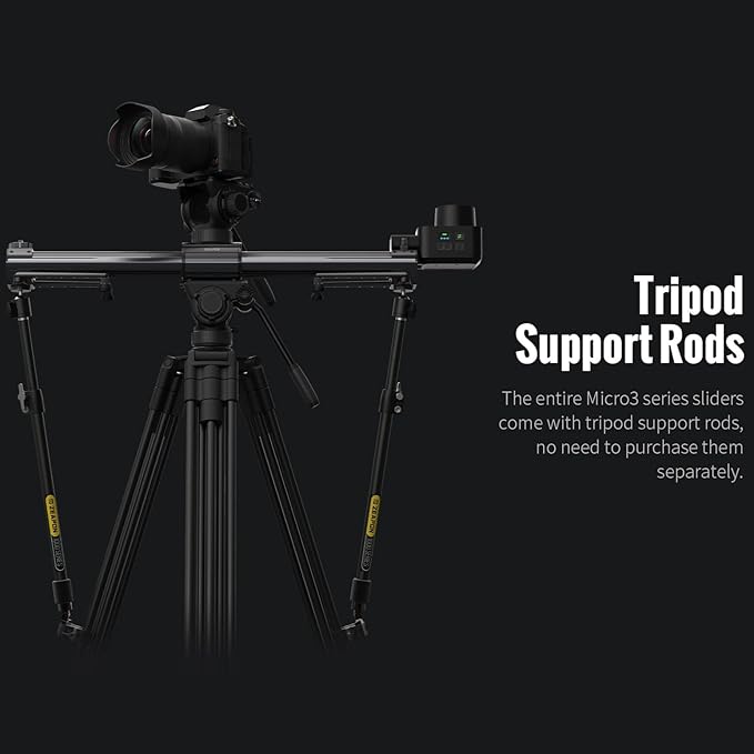 Zeapon Micro 3 E1000 Double Distance Motorized Camera Slider,42''/107cm Travel Distance,DSLR Slider with Carrying case, Motor Quick Switching, 10-26Lbs Payload and Adjustable Sliding Damping Design