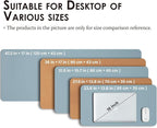 Cork Desk Mat - Dual-Sided Desk Pad for Office and Home - Desk Organization and Accessories - Ideal for Large Mouse Pad and Desk Mats on Top of Desks(Light Blue,80cmx 40cm)