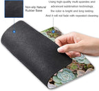 Cute Succulents Mouse Pad, Natural Plants Mousepad for Design, Anti-Slip Rubber Base Wireless Mouse Pads for Laptop