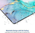Mouse Pad, Cyan Blue Marble Mouse Pad, Washable Square Cloth Mousepad for Office Laptop, Non-Slip Rubber Base for Wireless Mouse for Computer Desk