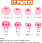 4 Pairs Silicone Earbud Tips Replacement Earbuds Cap Ear Tips Compatible with Powerbeats 1/2/3 Wireless Beats by Dre Headphones,(Pink)