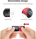256 GB USB 3.0 Flash Drive KOOTION Flash Drive 3.0 Thumb Drive Retractable 256G Memory Stick USB Drive Jump Drive Rugged with LED Indicator for Data Storage and Transfer