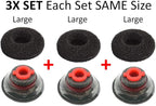 3X Ultra Comfort Eartips Ear Buds Replacement Earphone Ear Tips Kits Earpads Foam Set Cushion for Plantronics Voyager 5200 5220 5210 Series Bluetooth Headset Headphone (Large L)