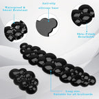 Gel Cloud Keyboard and Mouse Wrist Rest, Cute Wrist Support and Arm Support Keyboard Rest for Keyboard and Mouse Typing Pain Relief，Suitable for Office/Computer/Laptop/Gaming (Transparent Black)