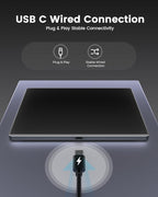 seenda Trackpad, Upgrade Smooth Glass Surface with Multi-Touch, Aluminum Slim USB Wired Win/Mac Touchpad with High Precision Navigation for Windows 10/11 Computer and iMac, MacBook Air/Pro
