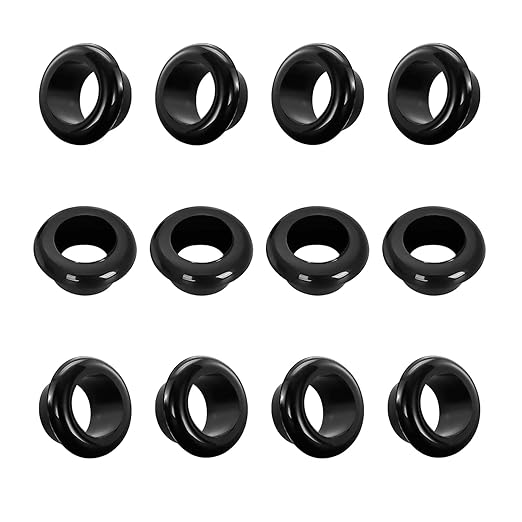 Qrity 20 PCS Rubber Grommets Cable Railing, Car Grommet, Cable Railing Protective Sleeves for Metal Posts, ID 5mm Mount Dia 8mm