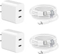 Charger for iPhone 16 15,Fast Dual Port USB C Charger Block,Double Type C Apple Wall Power Adapter Plug,10FT Quick USB C to C Charging Cable for iPhone 16/16 Pro Max/16 Pro/15 Pro/15 Plus,iPad Pro/Air