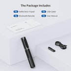 ATUMTEK Selfie Stick Tripod, Extendable 3 in 1 Aluminum Bluetooth Selfie Stick with Wireless Remote and Tripod Stand for iPhone 16/15/14/13/12/11/11 Pro/XS Max/XS/XR/X/8/7, Samsung Smartphones, Black