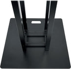 Rockville RTP33-TV Black Totem DJ Speaker/Lighting Stand, Detachable TV Mount, Adjustable Height, Stable Base, for DJs and Event Professionals