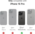 SURITCH for iPhone 15 Pro Case with Magnetic Camera Slide Cover and Adjustable Kickstand, Compatible with MagSafe, Shockproof Bumper Case Slim Protective Cover 6.1 Inch, Blue