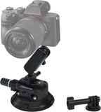 4.5"/14cm Camera Suction Cup Mount with Ball Head Quick Release Magic Arm Metal on Car Boat Windshield Window for Camera/DSLR Action Video Shooting