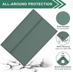Keyboard Case for Samsung Galaxy Tab A9 Plus 5G 11 inch 2023 (SM-X210/X216/X218), 7 Color Backlit Detachable Keyboard Bluetooth, Smart Folio Cover with S Pen Holder for Galaxy Tab A9+ 11"(Dark Green)