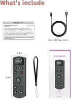 for Sony Camera Remote Control, Hanpusen Rechargeable Wireless Shutter Release with OLED Screen for ZV-E10/ZV-1/A7 III/A7 IV/ZV-1F/A6400/A6700/A6600/A6100/ZV-E1/FX30/A7C II/FX3, Replace RMT-P1BT