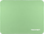 TECKNET Mouse Pad with Anti-fray Stitching, Waterproof Surface & Non-Slip Rubber Base with Stitched Edges Gaming Mouse Mat for Laptop，Compatible with Laser and Optical Mice - LT.Green