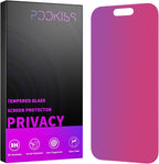 Compatible for iPhone 16 Pro Privacy Screen Protector Tempered Glass 6.3 Inch, Pink Gradient Anti Spy Anti Blue Light HD Easy Installation