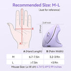 TECKNET Ergonomic Mouse Wireless, Rechargeable Mouse Wireless Silent for Carpal Tunnel Right Hand, 2.4GHz USB Vertical Mouse Wireless for Laptop, 5 Adjustable 4800 DPI, Computer, MacBook, Desktop