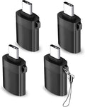 USB C to USB Adapter 4 Pack,USBC Male to USB A 3.0 Female OTG Adapter, Type C Thunderbolt 4 Converter OITYEUF for iPhone 15 Pro Max Plus,MacBook Pro Air2024,Samsung S24 S23 S22 S21 Galaxy,iPad (Black)
