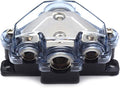 1pc Distribution Block 1 in 3 Ways Out Power Distribution Block Car Audio 1x4 Gauge Input 3x8 Gauge Output Ground Distribution Block for Automotive