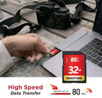GIGASTONE 32GB SD Card 5-Pack UHS-I U1 Class 10 SDHC Memory Card High-Speed Full HD Video Compatible with Canon Digital Camera, SPYPOINT TACTACAM WOSPORTS Trail Camera, with 5 Mini Cases