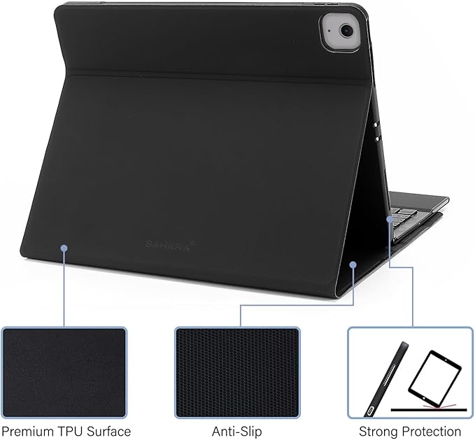 Sahara - Navigate Series Keyboard Case with Track Pad for iPad Air 11" (M2 2024/M3 2025), Black, (TB00425)