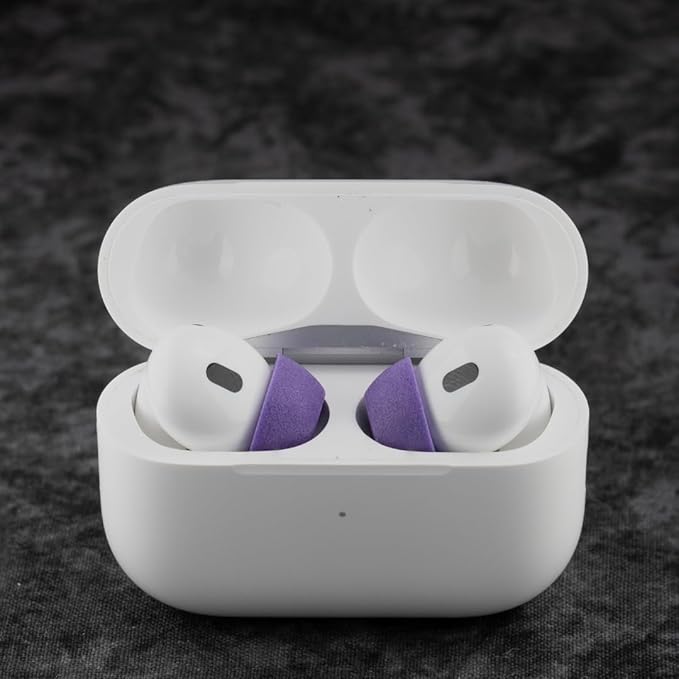 Comply TrueGrip MAX | Premium Memory Foam Replacement Earbud Tips for Apple AirPods Pro 1 & 2 | Long Lasting Comfort, MAX Durability, Secure Fit, Superior Noise Isolation| Purple (Large) (3 Pairs)
